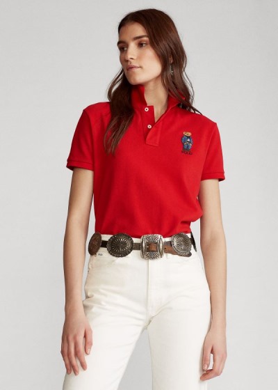 Dámské Polokošile Polo Ralph Lauren Classic Fit Bear - 64917-NKQS